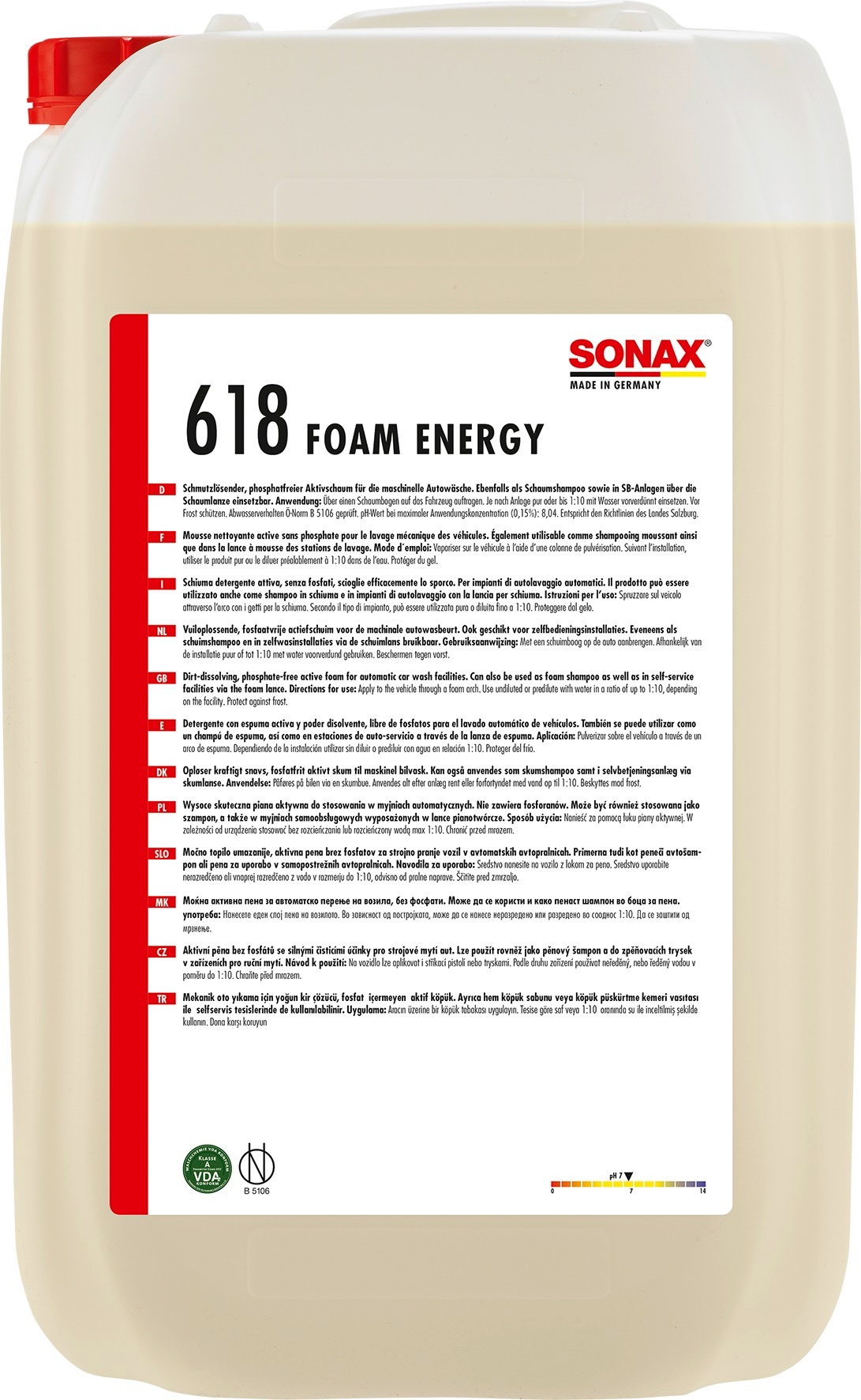 Пена активная Sonax без фосфатов 25 л